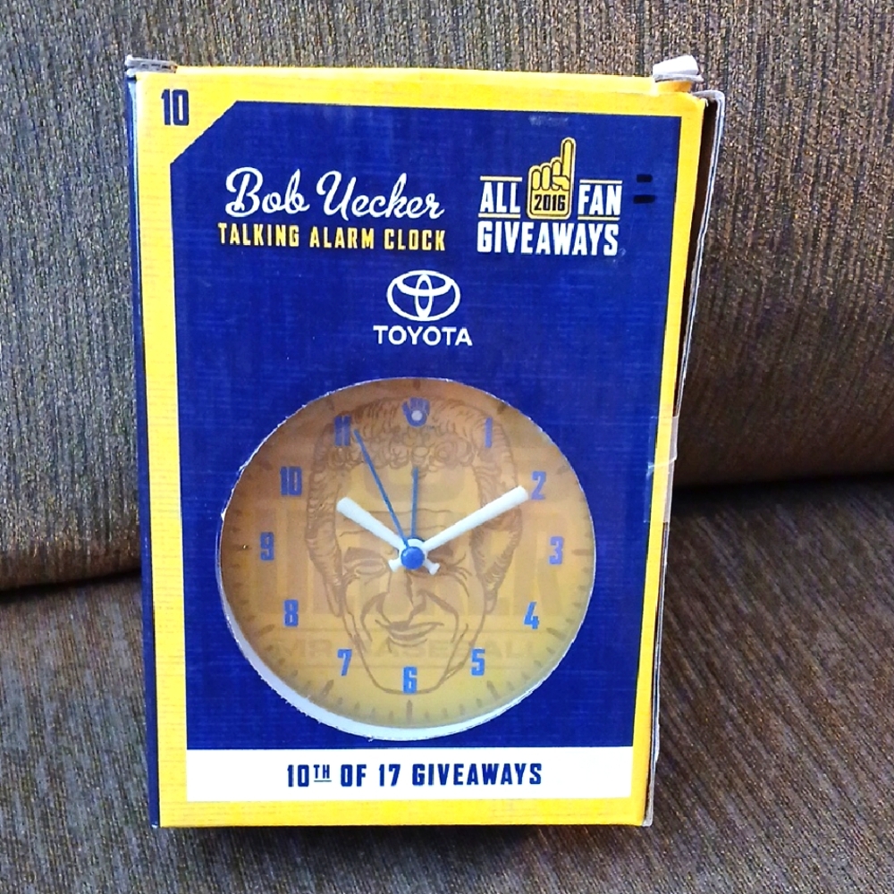 Milwaukee Brewers/ Bob Uecker Talking Alarm Clock